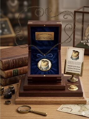 Rare 90s Vintage Solid Brass Owl Locket – Heavy Steampunk Pendant